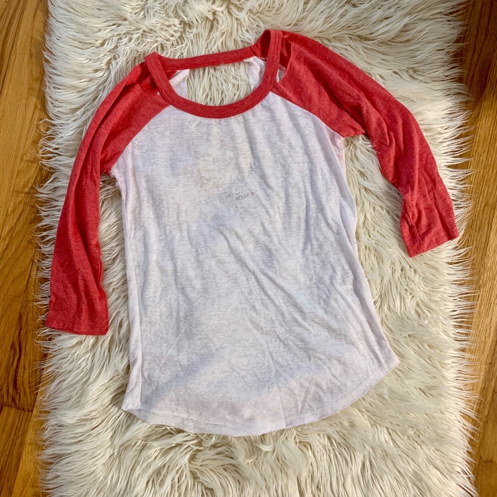 Baseball Tee with Open Back